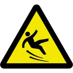 Caution Slippery Surface SVG Icon
